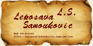 Leposava Samouković vizit kartica